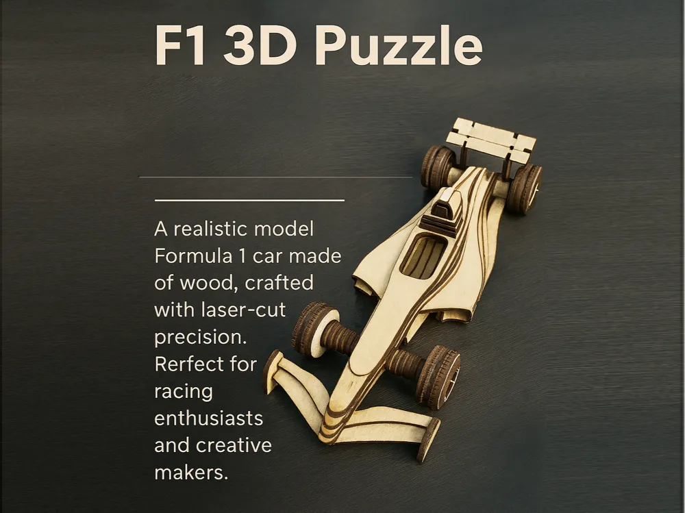Formula 1 F1 Car - 3D Puzzle - Free 3D Print Model - MakerWorld