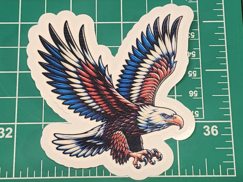 1 Eagle, 2 Eagle, Red/White/Blue Eagle - Sticker
