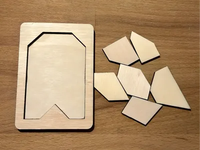 Tangram Alphabet Puzzle A Letter