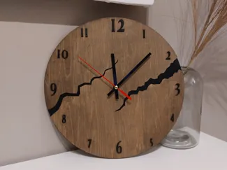 Orologio da parete effetto legno spaccato