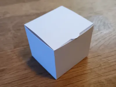 Foldable Cardboard Gift Box Template - Flat lid