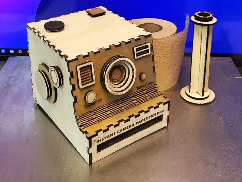 Instant Camera Toilet Paper Holder – Laser Cut