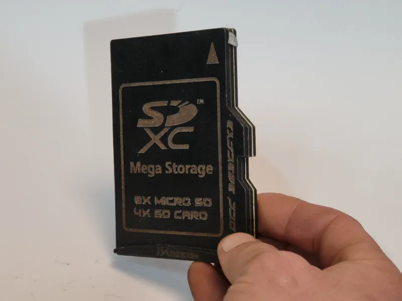 SD and microSD Card Holder – Laser Cut Wooden Case