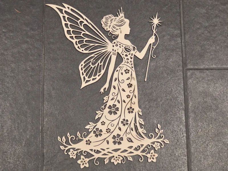 Floral Garden Fairy Queen Intricate Laser Cut Art