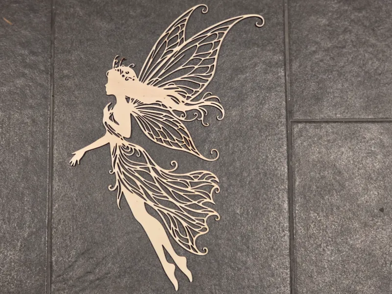 Midnight Pixie Spirit: Intricate Wood Wall Decor