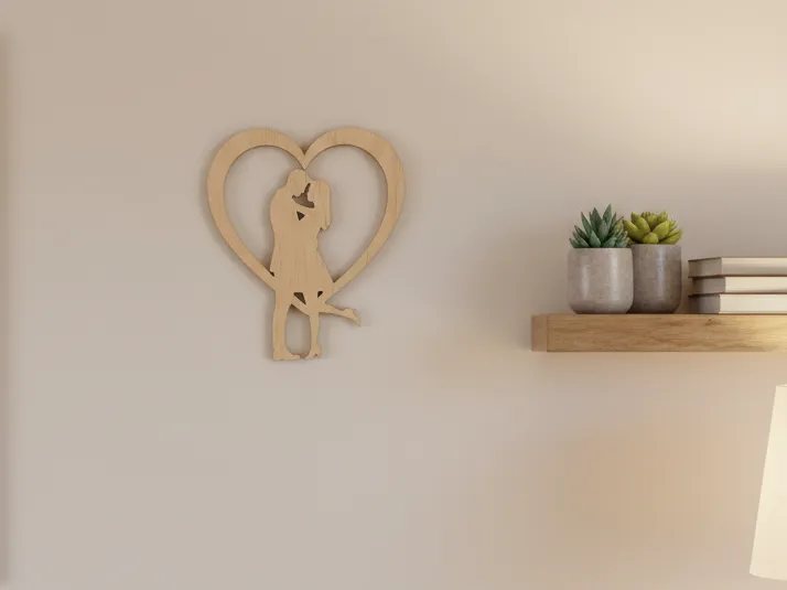 Coppia in cuore silhouette elegante Amore Infinito