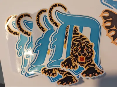 Detroit Tigers Vinyl Stickers draw and cut