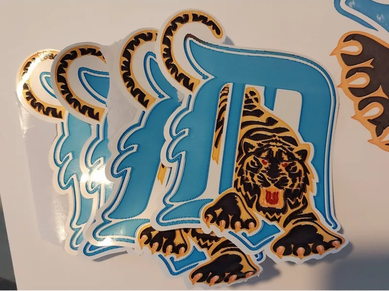 Detroit Tigers Vinyl Stickers draw and cut
