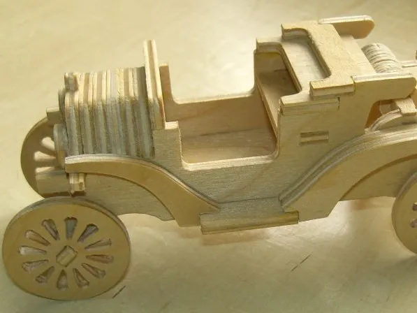 Ford T laser cut model car