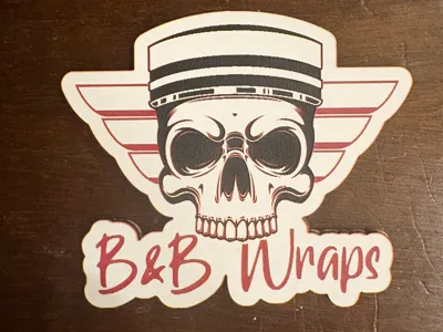 B&amp;B Wraps Skull Hat Patch