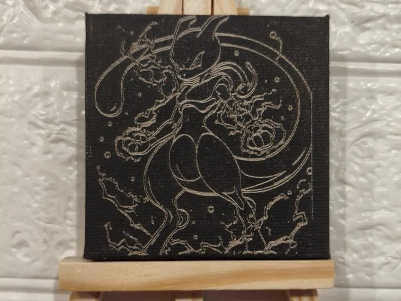 Lienzo del pokemon mewtwo