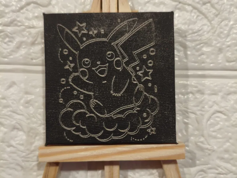 Lienzo del pokemon pikachu