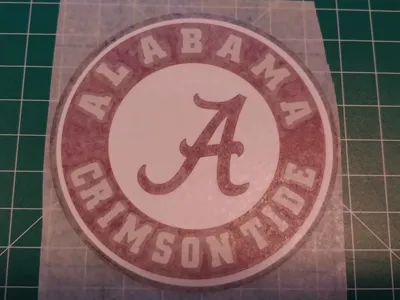 Alabama Crimson Tide vinyl sticker 4 color.
