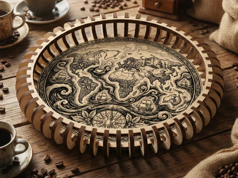 Espresso Tray - World Coffee Map
