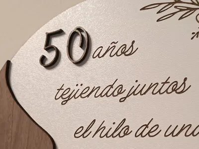 3mm MDF WOOD ANNIVERSARY PLAQUE