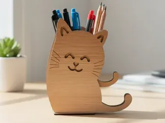 Porta-lápis de gato