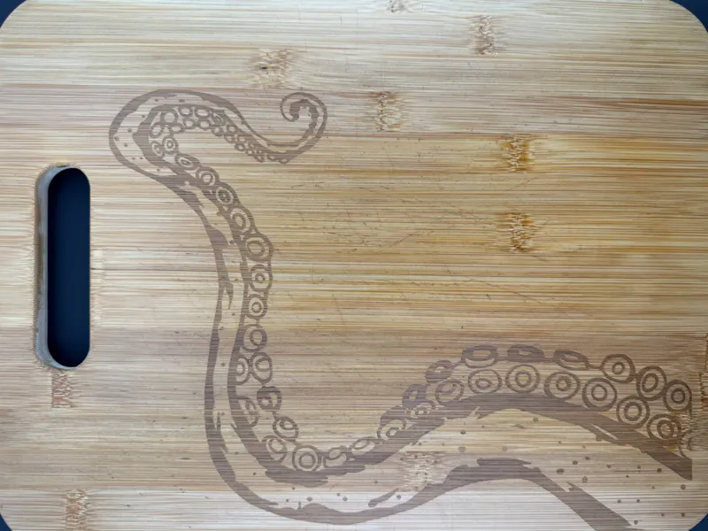Octopus cutting board (other side)