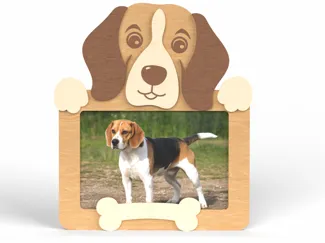 Portafoto con design di un cane Beagle