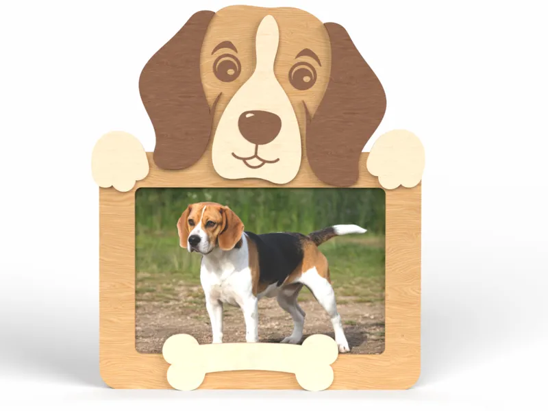 Portafoto con design di un cane Beagle