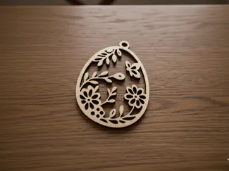 Filigranes Oster-Ei Ornament Anhänger Mandala