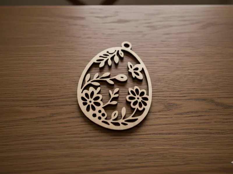 Filigranes Oster-Ei Ornament Anhänger Mandala