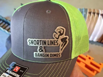 Bangin Dimes &amp; Snortin Lines Hat Patch