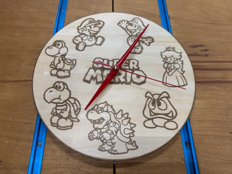 Super Mario Clock Laser / CNC Version