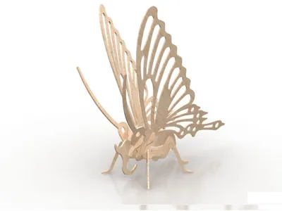 Butterfly laser cut puzzle