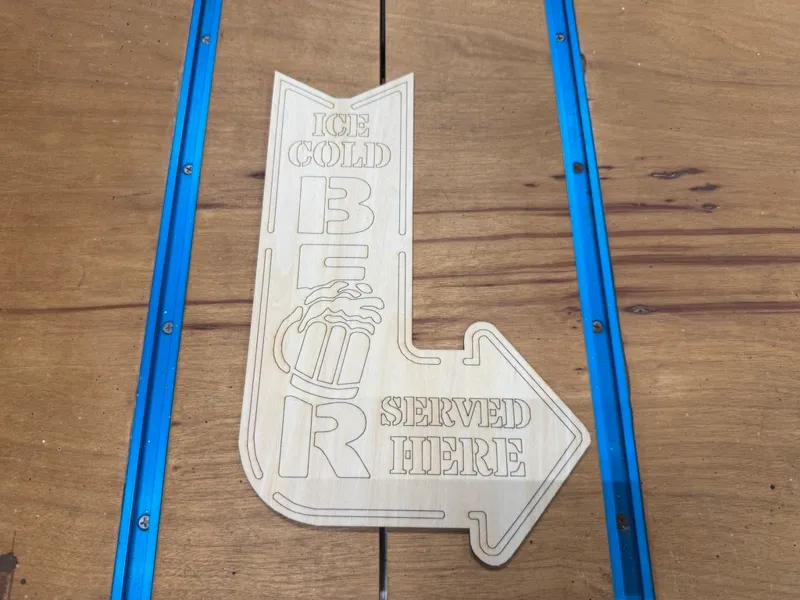 Vintage Beer Served Here Sign Laser / CNC Edition