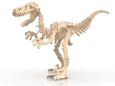 Velociraptor laser cut puzzle