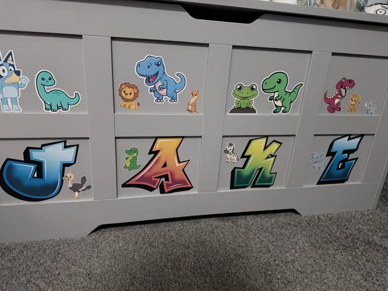 Jake vinyl name stickers 
