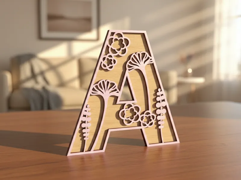 Decorative floral letter