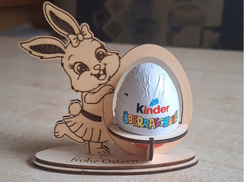 Osterhase Mädchen für Überraschungs Ei