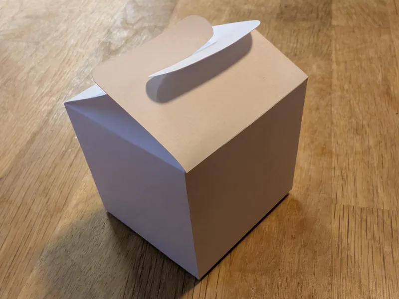 Foldable Cardboard Gift Box Template - Gable lid