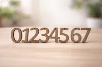 Laser cutted numbers 0-9 mm high