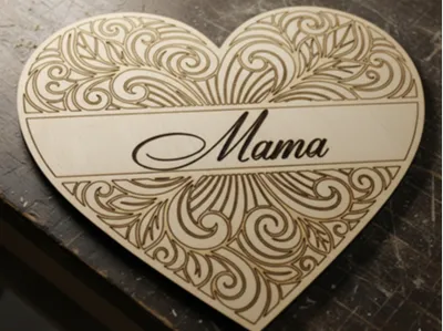 Filigree Heart made of Poplar Wood