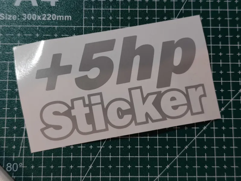 +5hp Sticker