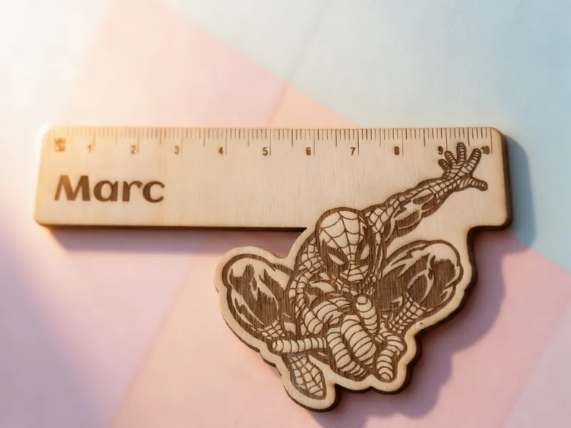 Regla de Madera Personalizada Spider-Man