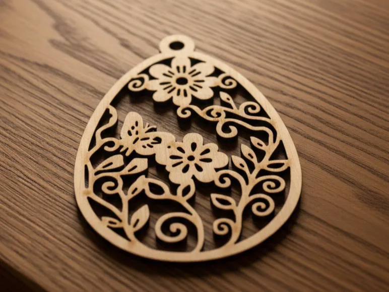 Filigranes Oster-Ei Ornament Anhänger Mandala