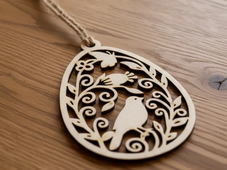 Filigranes Oster-Ei Ornament Anhänger Mandala