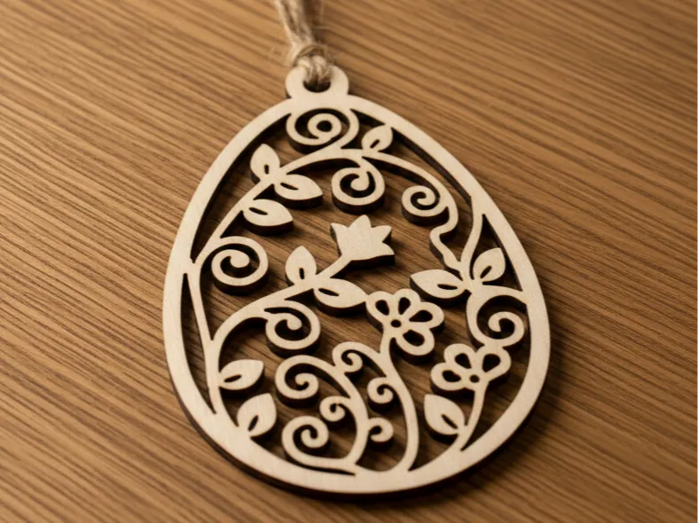 Filigranes Oster-Ei Ornament Anhänger Mandala