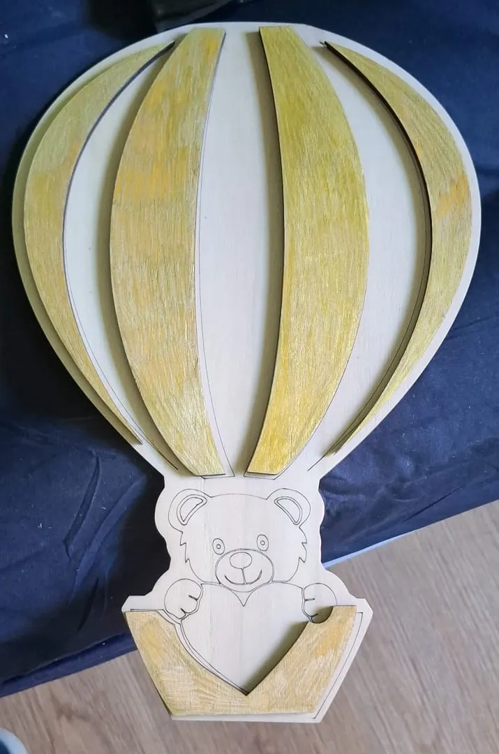 Hot Air Balloon Name Sign – Laser Cut SVG - Free 3D Print Model ...