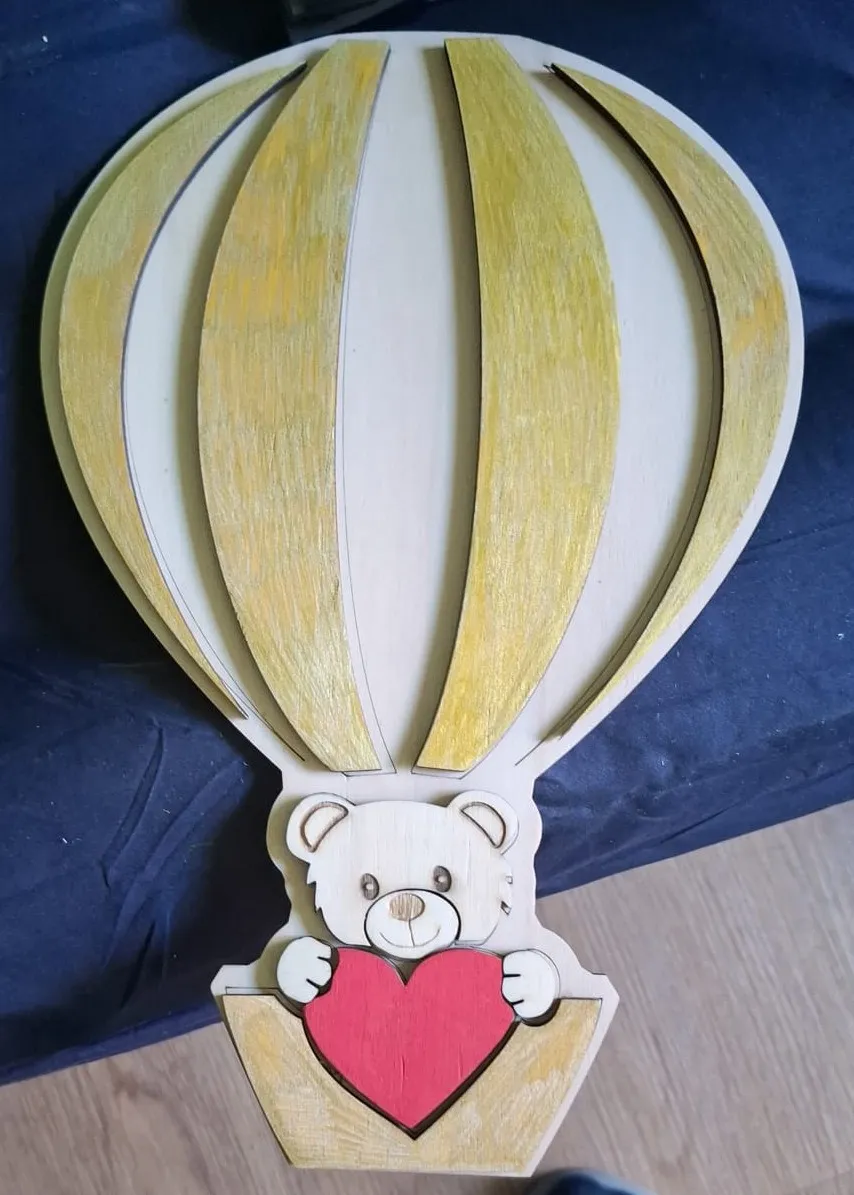 Hot Air Balloon Name Sign – Laser Cut SVG - Free 3D Print Model ...