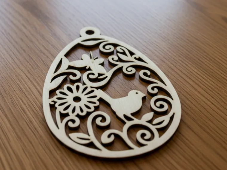 Filigranes Oster-Ei Ornament Anhänger Mandala