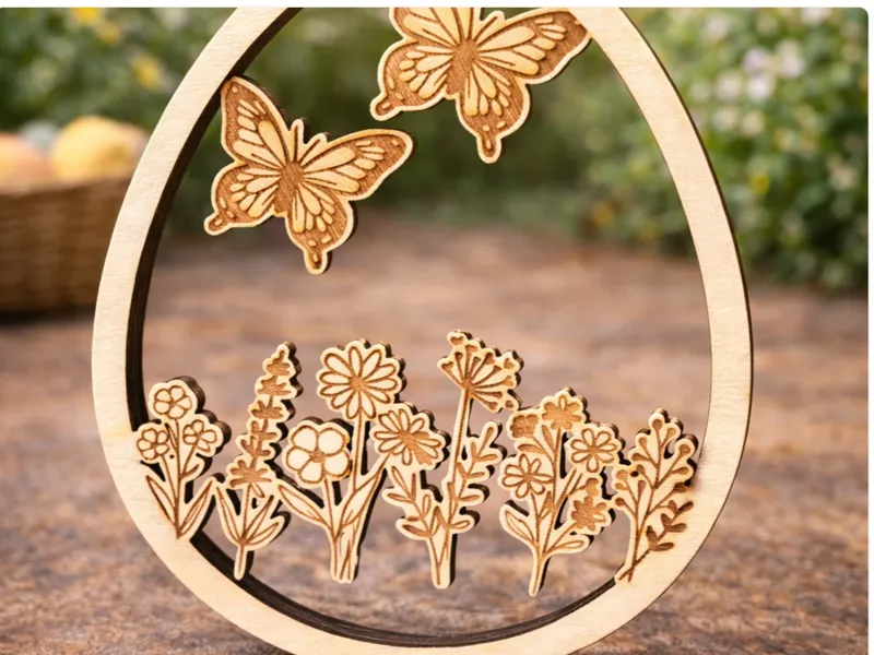 Spring Egg with Butterflies