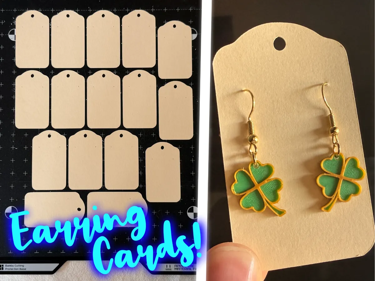 Earring Display Backing Cards - Free 3D Print Model - MakerWorld