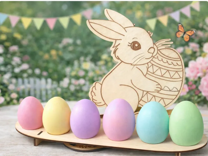 Easter Egg Holder with Bunny – 2 Bunny Sizes