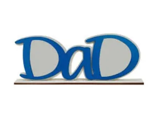 Portafoto in legno 3 cornici e scritta“ DaD ” Papà