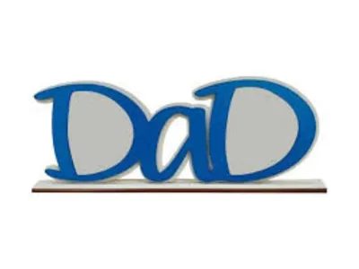 Wooden photo frame with 3 frames and “DaD” text for Dad