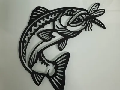 Trout  Dragonfly - Intricate Laser-Cut Wall Art 